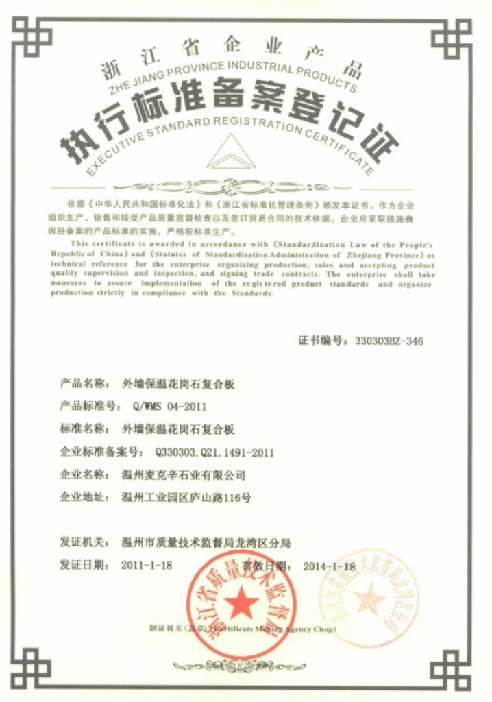 executive-standard-registaration-certificate.